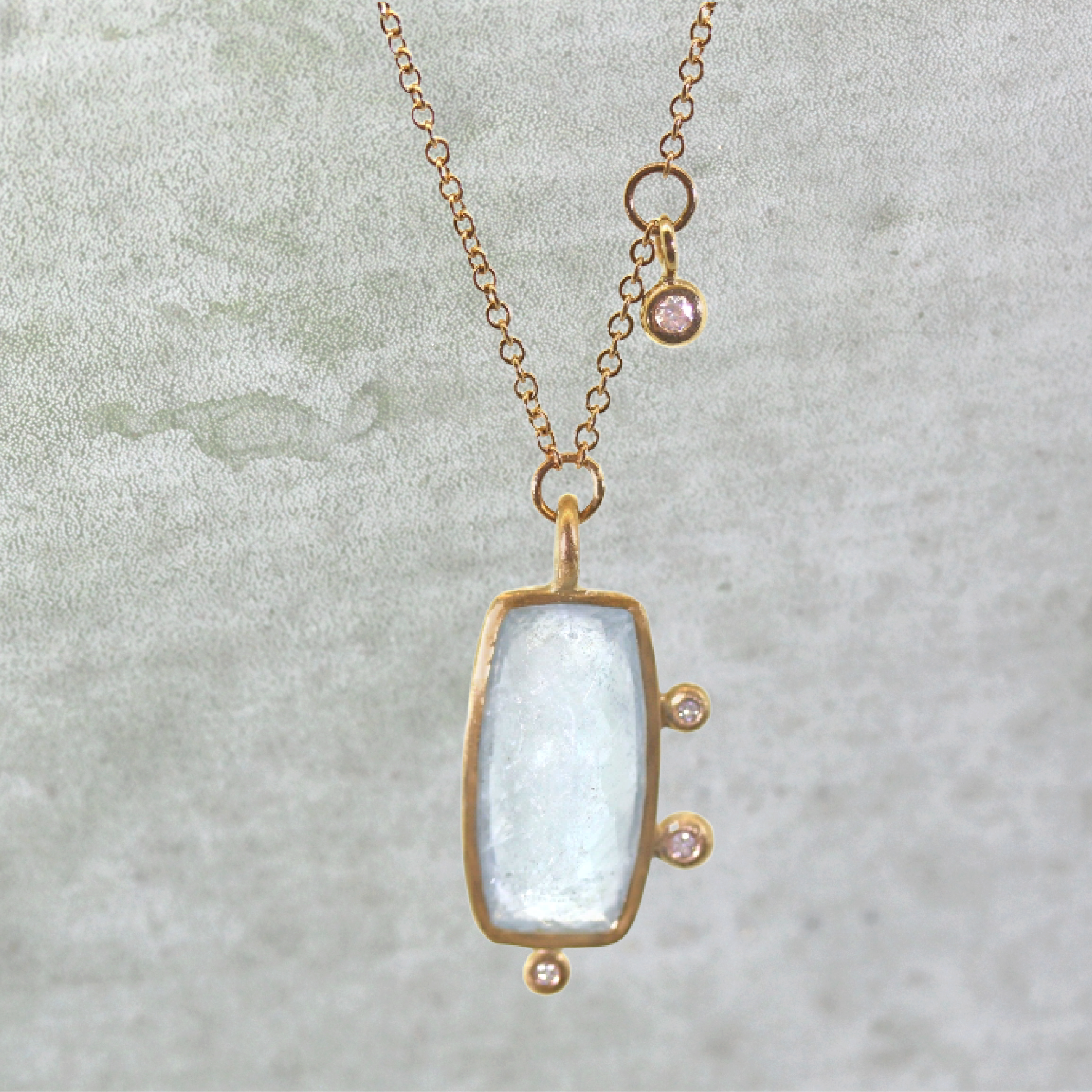 Aquamarine & Diamond Necklace