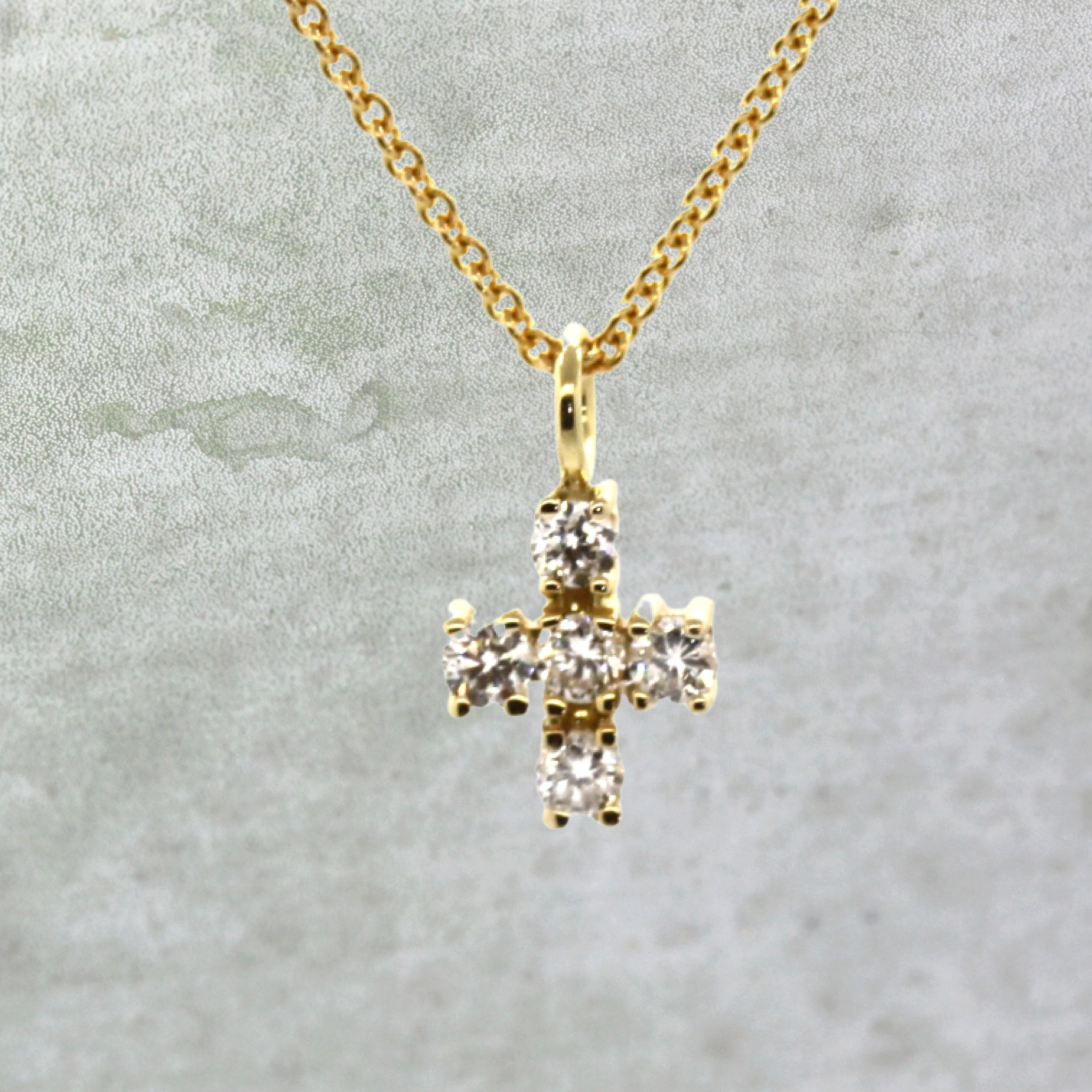 Classic Diamond Cross Necklace