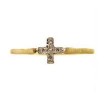 Pave Diamond Cross Ring