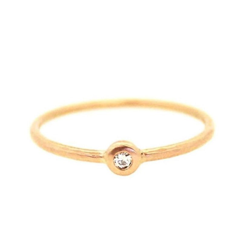 Solitaire Champagne Diamond Ring