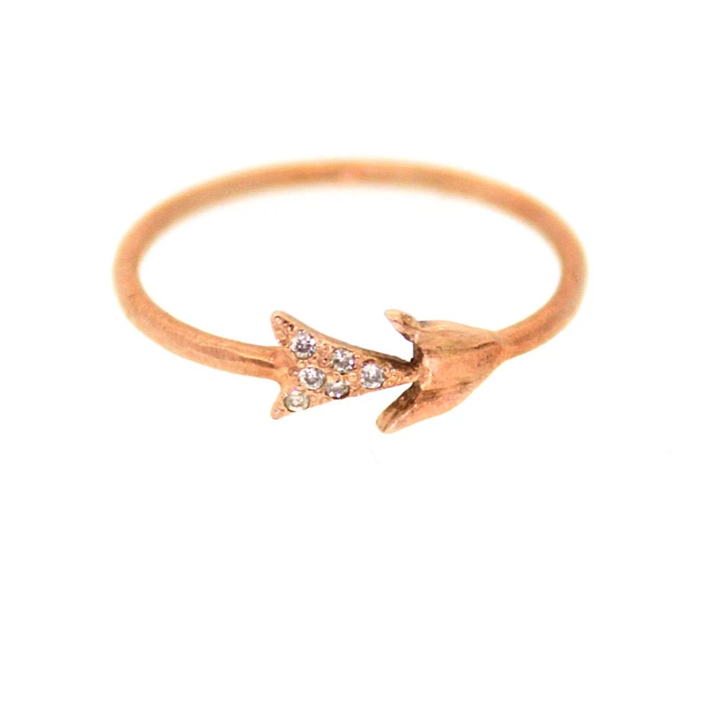 Rose Gold & Diamond Arrow Ring