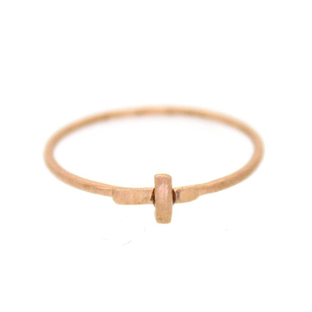 Rose Gold Cross Ring