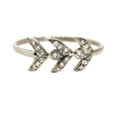 Diamond Angel Wing Ring