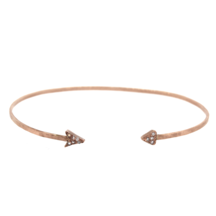 Rose Gold Diamond Arrow Cuff