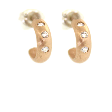 Gold & Diamond Cuff Earrings