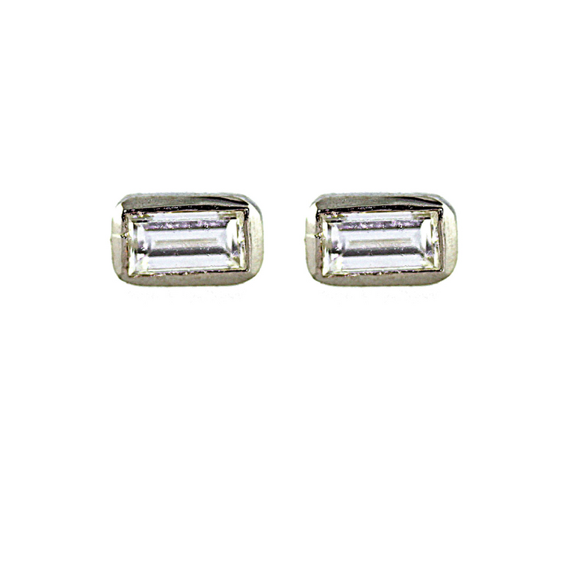 Diamond Baguette Stud Earrings