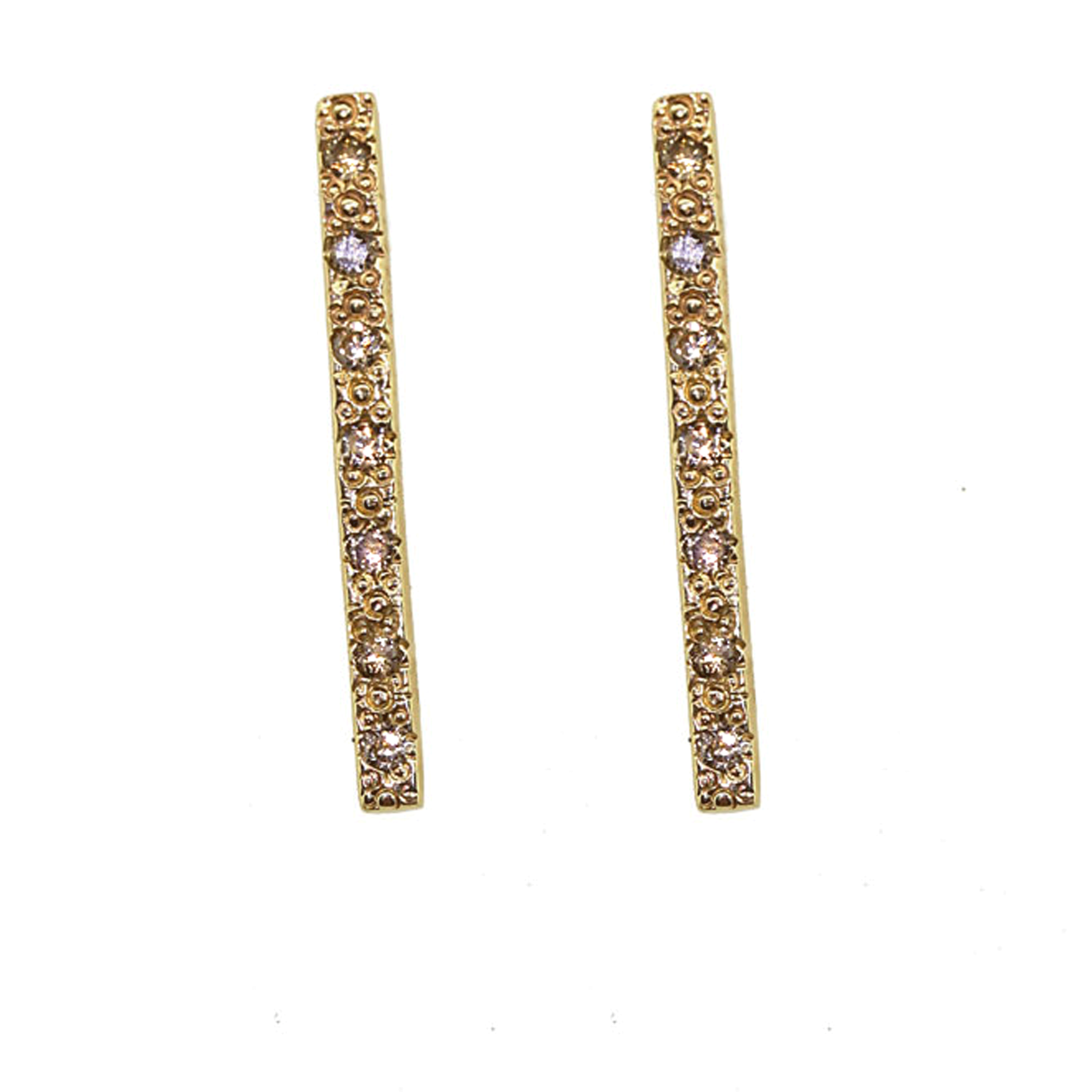 Gold Bar Stud Earrings - Rebecca Lankford Designs