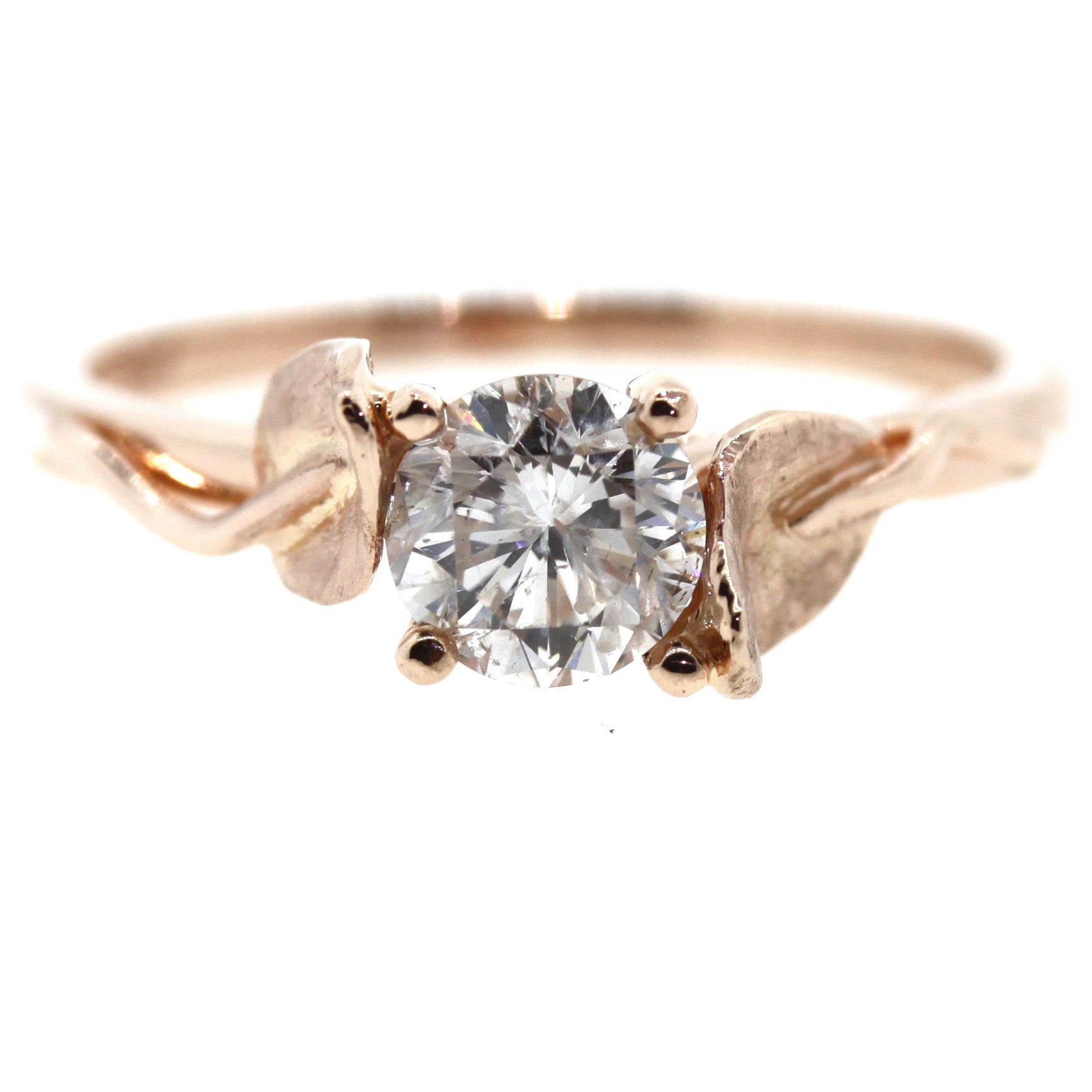 rose gold engagement ring, diamond ring, wedding ring, modern bride, rebecca lankford designs