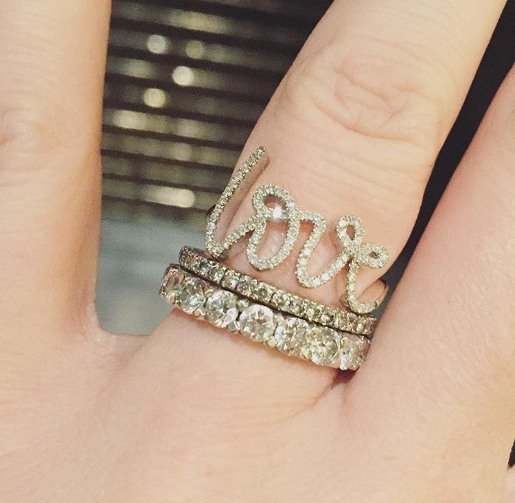 Pave "LOVE" Ring - Rebecca Lankford Designs - Houston, TX