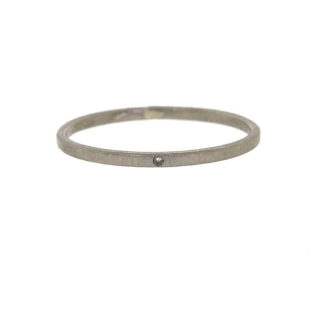 White Gold Diamond Ring - White Gold Ring - Rebecca Lankford Designs