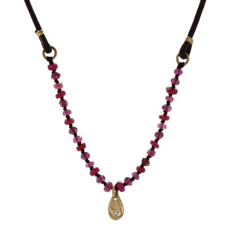 Ruby and Diamond Teardrop Bohemian - Rebecca Lankford Designs - Houston, TX